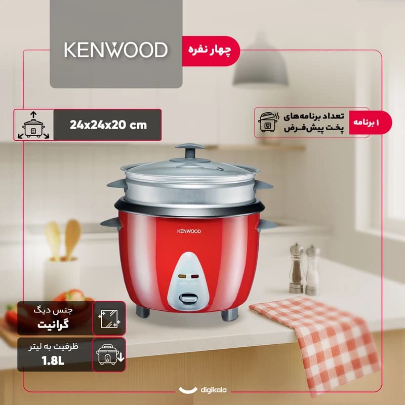 پلوپز 4 نفره کنوود مدل RCM44 — تصویر ۳