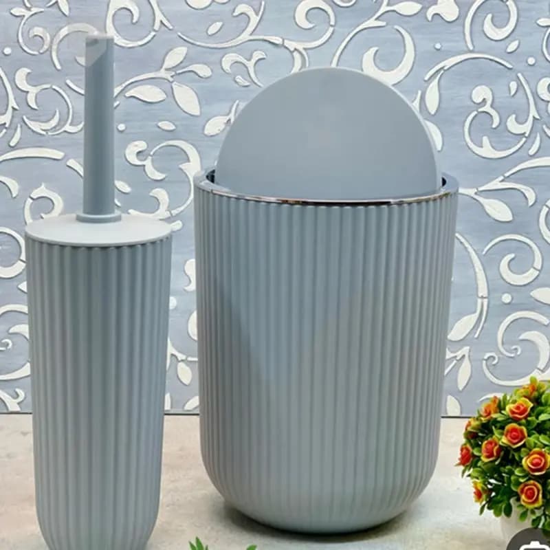 ست 2 تکه سطل بادبزنی و فرچه مدل گرد همارا (طرح زبرا) — تصویر ۱۲