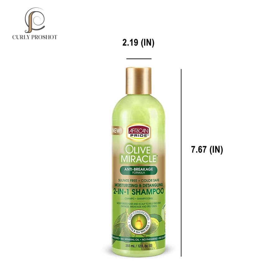 شامپو ضد موخوره زیتون آفریکن پراید African Pride Olive Miracle 2in1 Shampoo — تصویر ۵