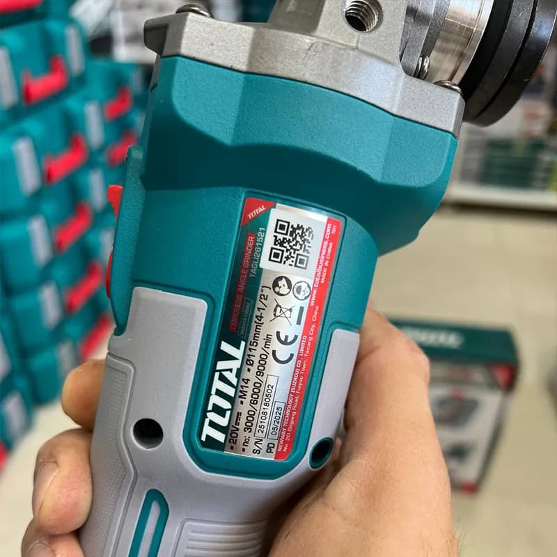 مینی فرز شارژی براشلس صنعتی 900 وات توتال مدل TAGLI261521 — تصویر ۵