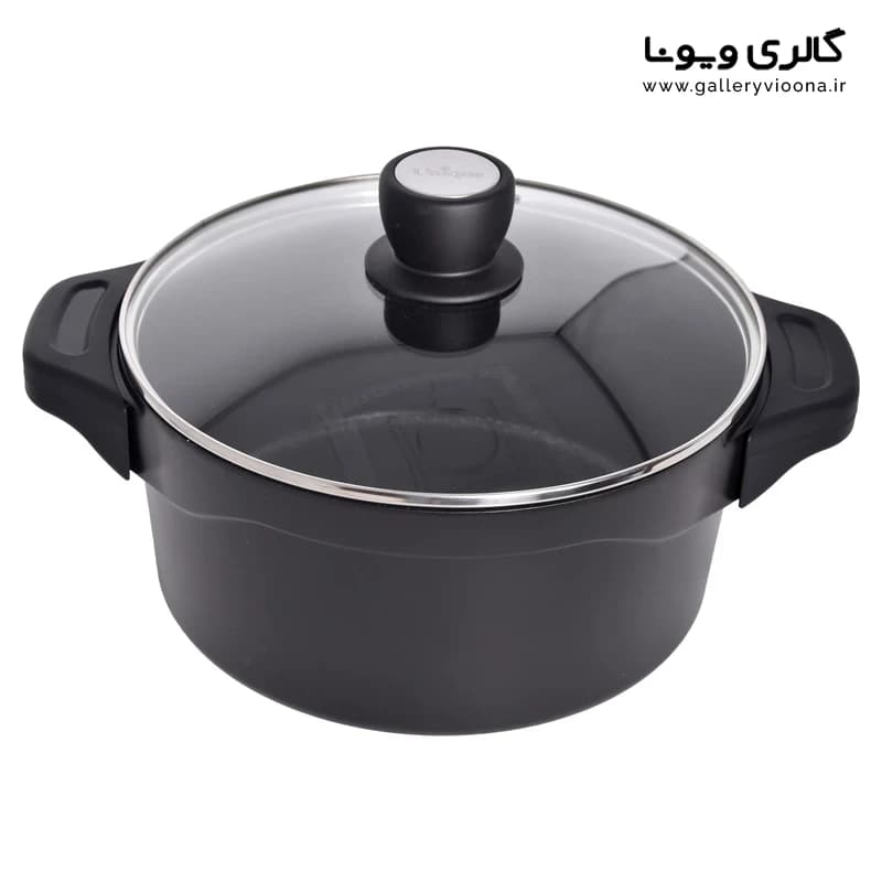 قابلمه چدن داخل گرانیت سایز ۲۴ یونیک اصل طرح هلیوس مدل UN-8926 — تصویر ۸