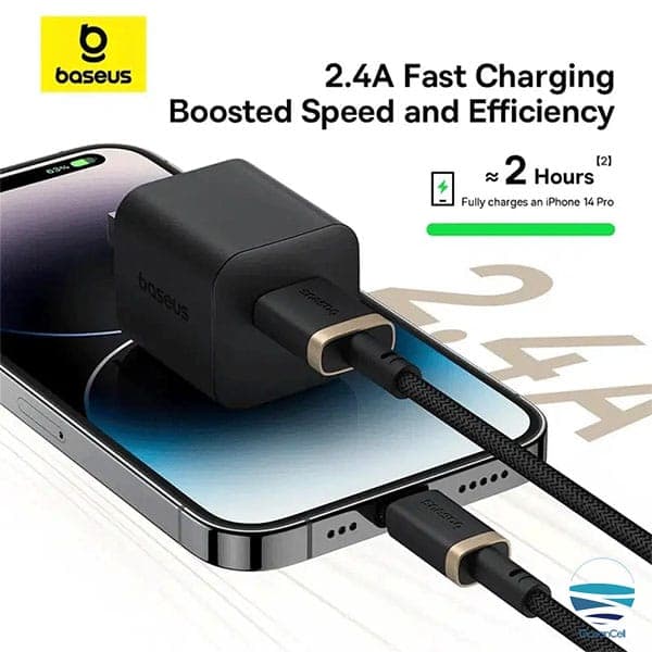 کابل بیسوس مدل Baseus Dura Series Fast Charging Cable USB to iP 2.4A 1m — تصویر ۱۰