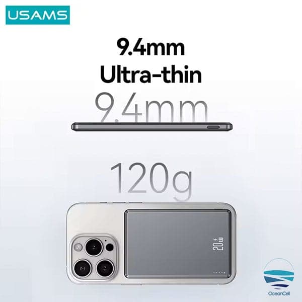 پاوربانک مگ سیف یوسمز ظرفیت 5000 میلی آمپر مدل USAMS US-CD220 15W — تصویر ۸