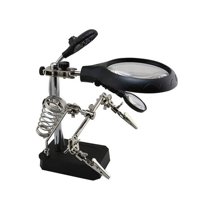 گیره مونتاژ ذرهبین دار TE-800 – ابزار لحیمکاری و تعمیرات دقیق — تصویر ۴