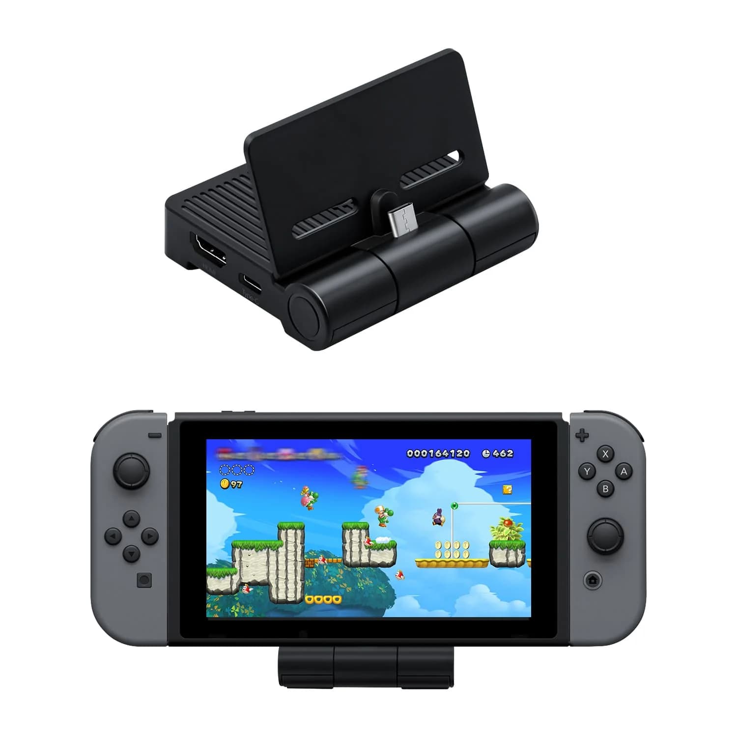 پایه شارژر پایه مینی مبدل ویدیوی HD 4K قابل حمل برای کنسول Nintendo NS Switch برند DOBE — تصویر ۴