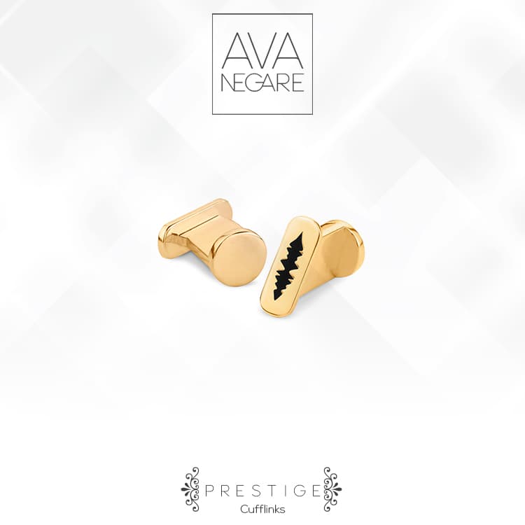 دکمه سرآستین فرکانس صدا مدل پرستیژ Prestige طلای 18 عیار — تصویر ۳