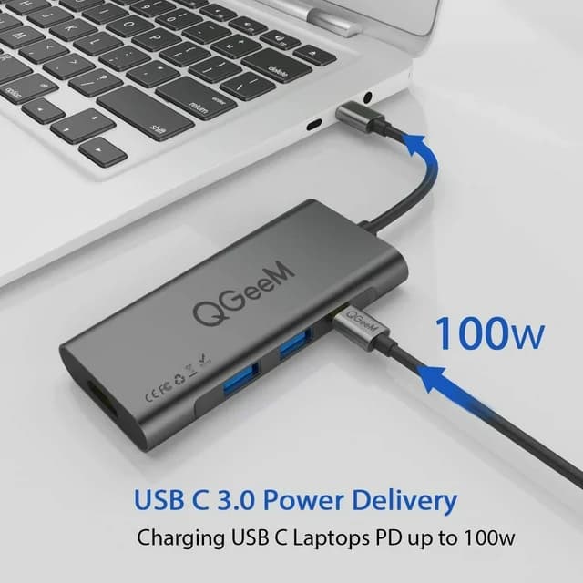 هاب 7 پورت USB-C برند QGeeM — تصویر ۱۰