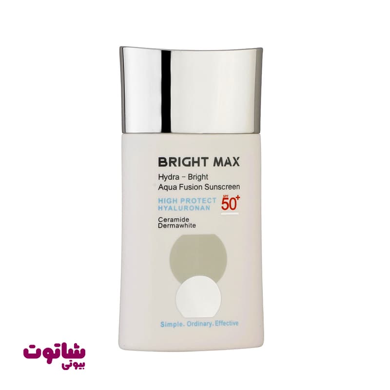 فلوئید ضدآفتاب بی رنگ برایت مکس SPF 50 مدل هیدرابرایت حجم 50 میل