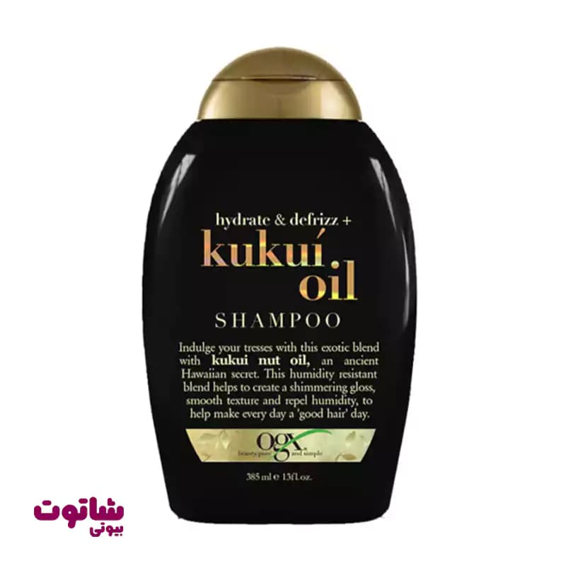 شامپو ضد وز و موخوره او جی ایکس مدل kukui oil حجم 385 میل
