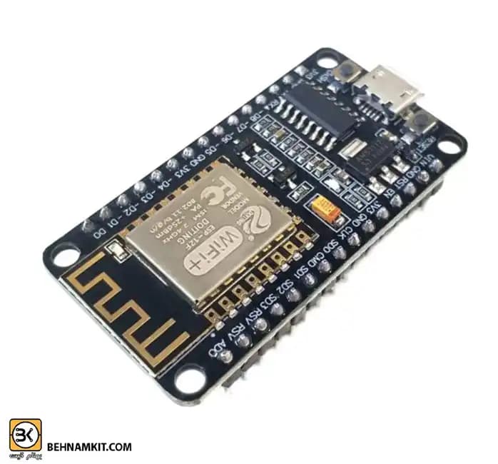 برد توسعه NodeMcu دارای هسته وایفای ESP8266 و مبدل CH340 — تصویر ۲