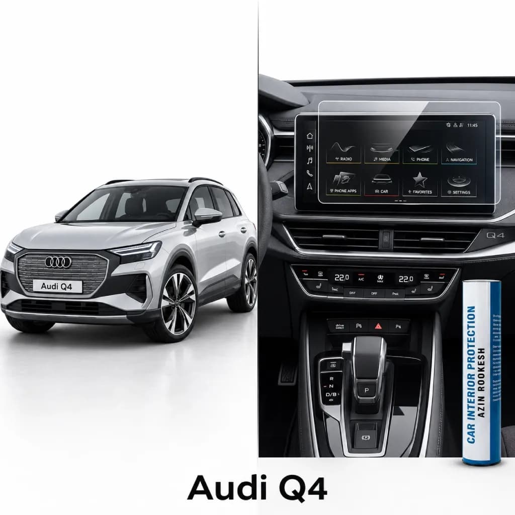 محافظ مانیتور و کنسول نانو مناسب برای AUDI Q4 — تصویر ۲