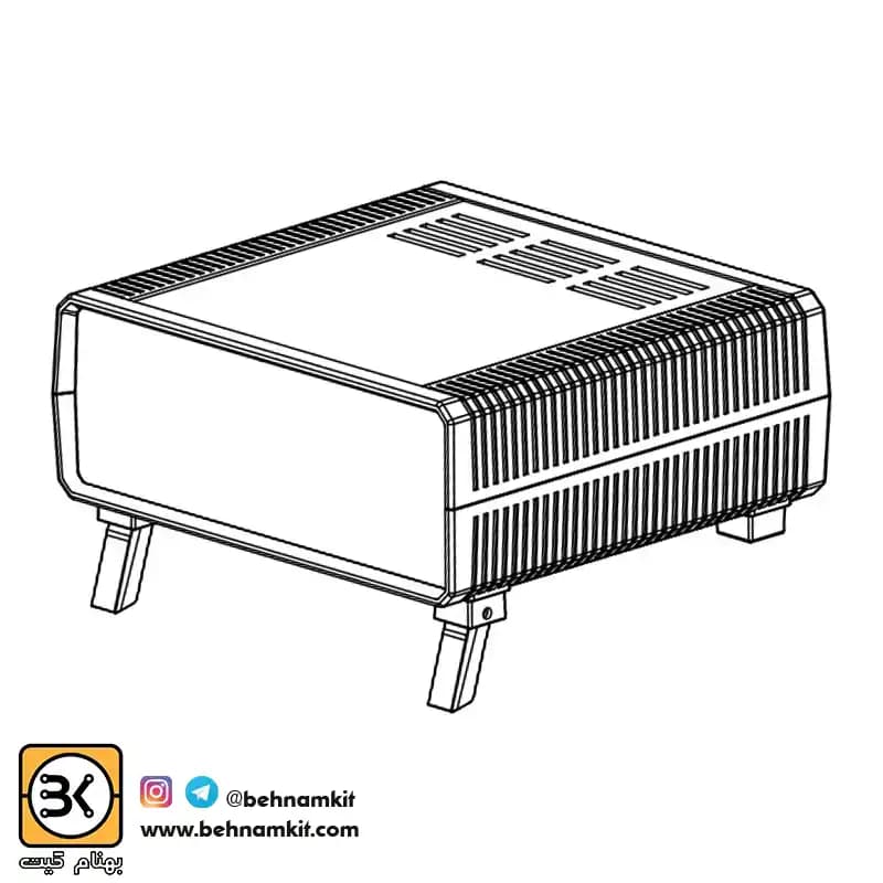 جعبه چهارتکه 26 × 29 ارتفاع 8 مشکی / پایه تاشونده — تصویر ۶