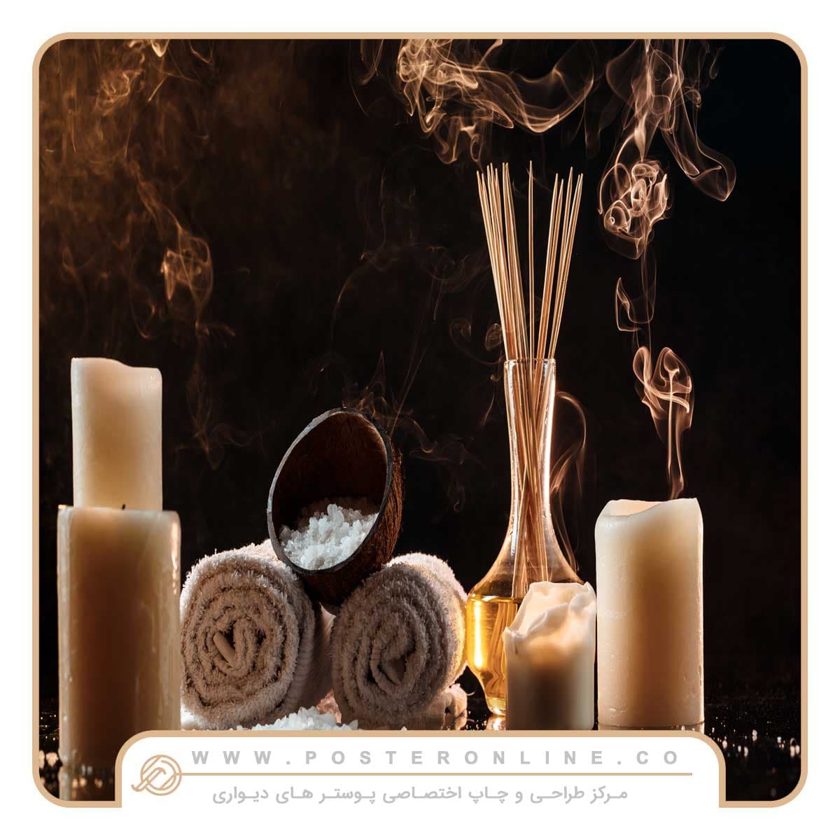 پوستر دیواری تیره طرح سالن ماساژ mt-90046 — تصویر ۴