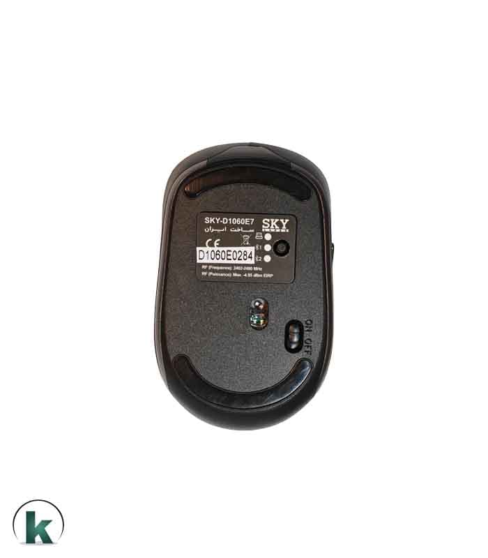 ماوس بیسیم برند اسکای لیزر SKY مدل D1060E7 | مناسب برای استفاده اداری و خانگی — تصویر ۲