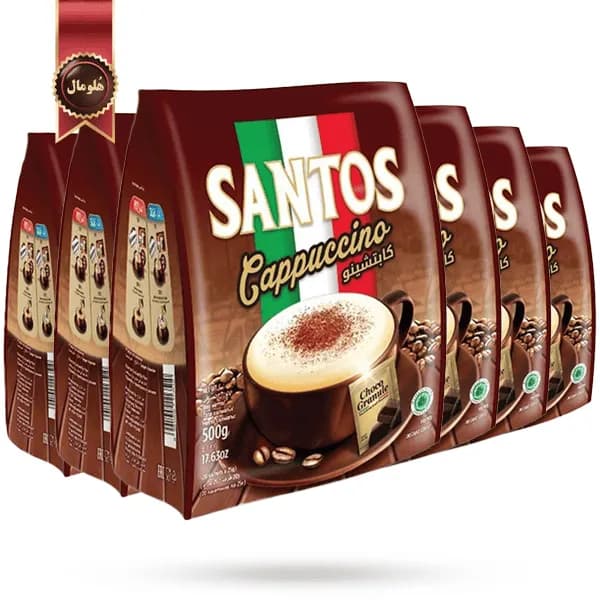 6 بسته کاپوچینو سانتوس santos پک 20 ساشه ای (اورجینال) — تصویر ۲