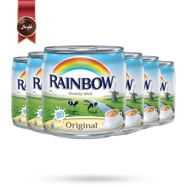 6 عدد شیر مایع ابوقوس RAINBOW مدل اورجینال Original وزن 170 گرم (اورجینال) — تصویر ۲