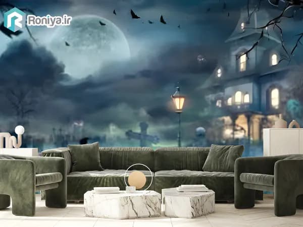 پوستر دیواری طرح هالووین در شب — تصویر ۳