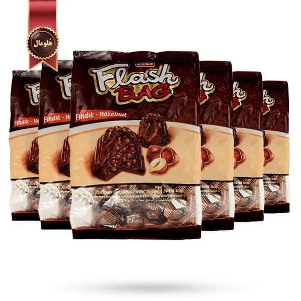 6 بسته شکلات توپی فلش بگ سی سی Cici Flash Bag مدل طعم فندق Hazelnut وزن 400 گرم (اورجینال) — تصویر ۲
