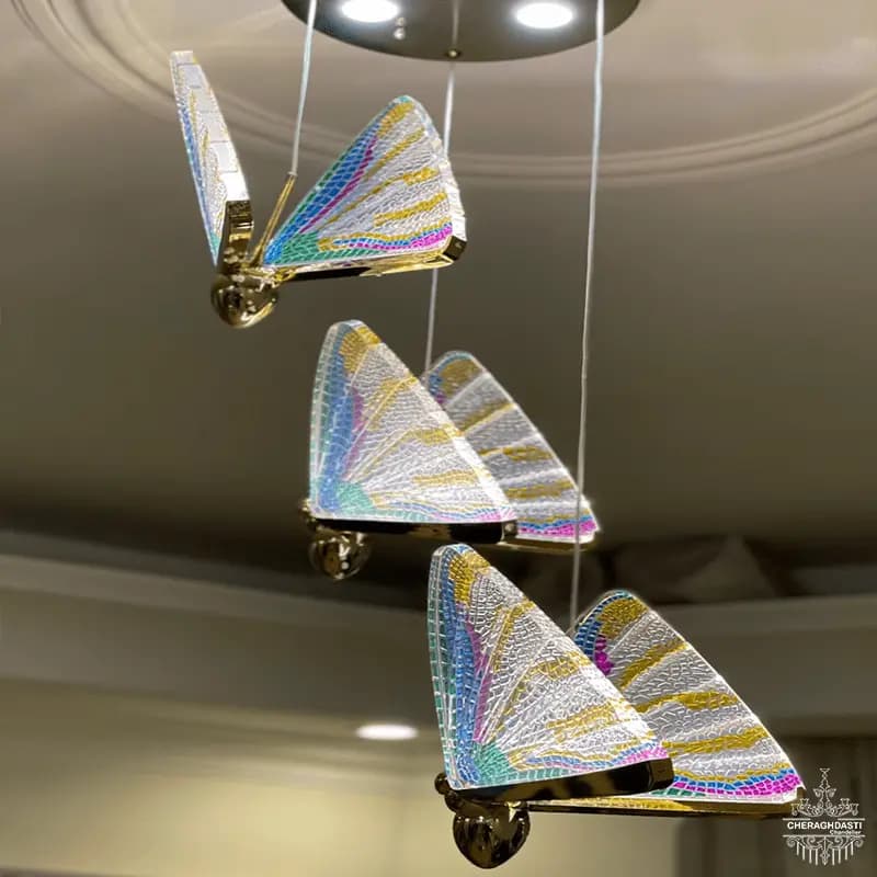 لوستر مدرن آویز پروانه کد M1063 — تصویر ۳