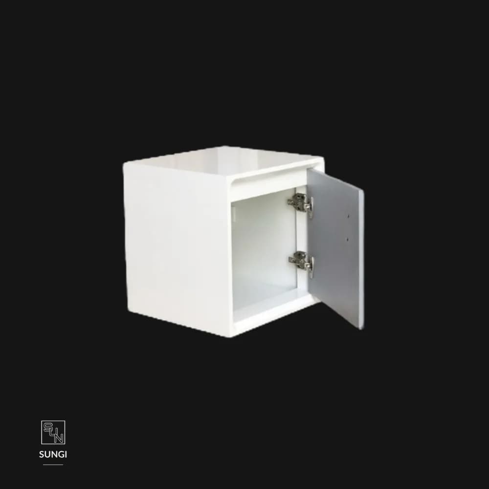 ست کابینت و روشویی بی اس سی مدل پخی سفید طوسی کد 250 — تصویر ۴
