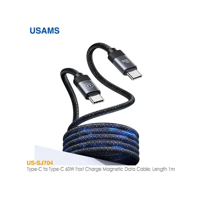 کابل فست شارژ مگنتی Type-C به Type-C یوسمز US-SJ704 — تصویر ۲