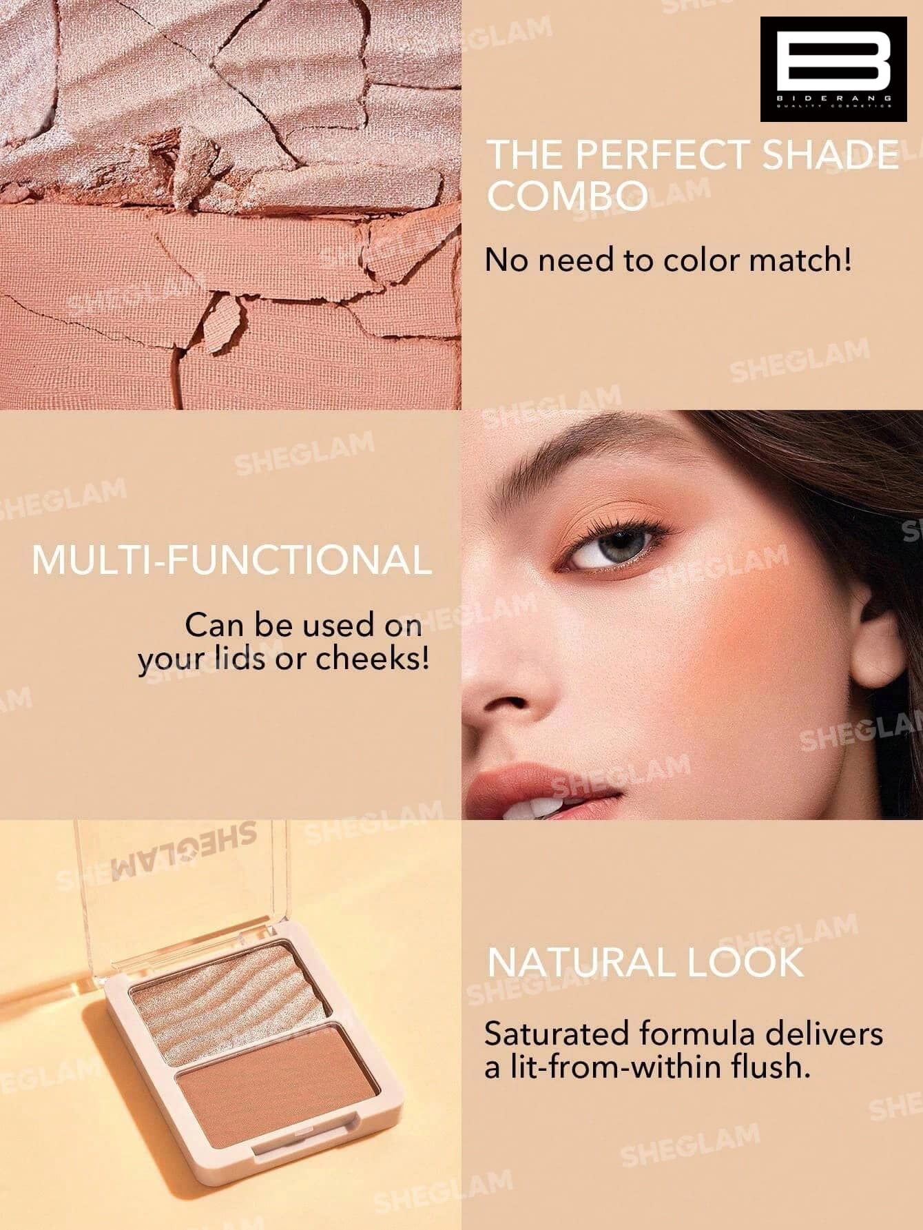 رژگونه و هایلایتر شیگلم مدل Glam 101 Hybrid — تصویر ۸