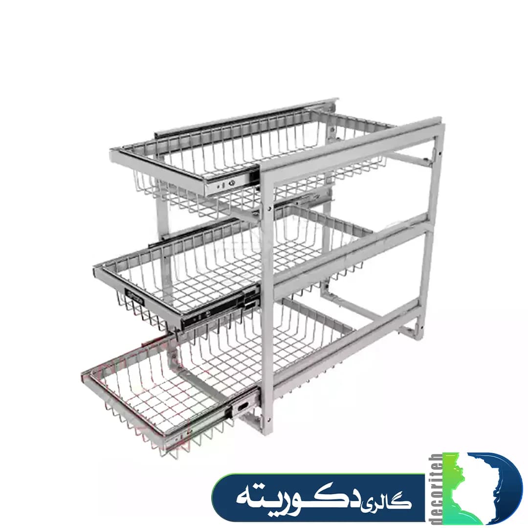 سبد سیب و پیاز پرتابل سه طبقه برند فراسازان — تصویر ۳