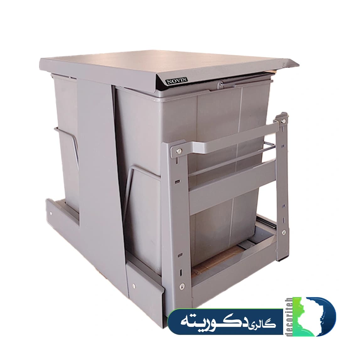 سطل زباله دو مخزن 50لیتری نصب به درب کد1403 — تصویر ۲