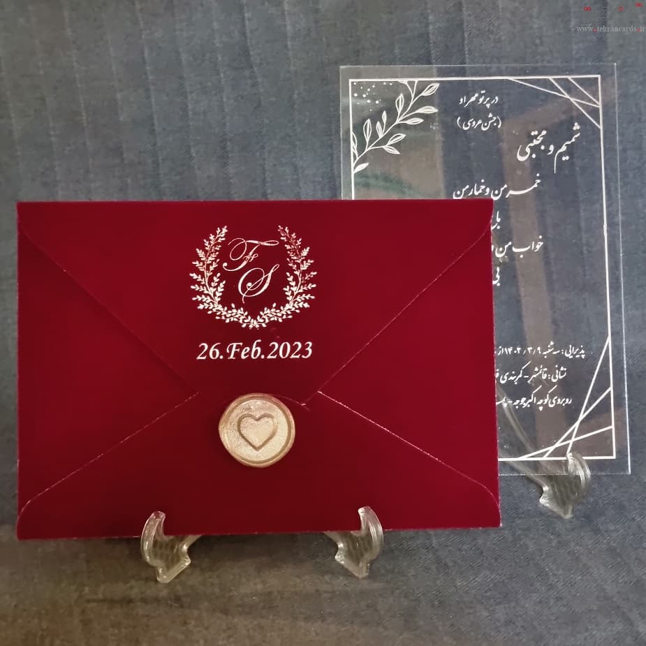 کارت عروسی پلکسی خارجی شفاف یا طلق کد 673 — تصویر ۵