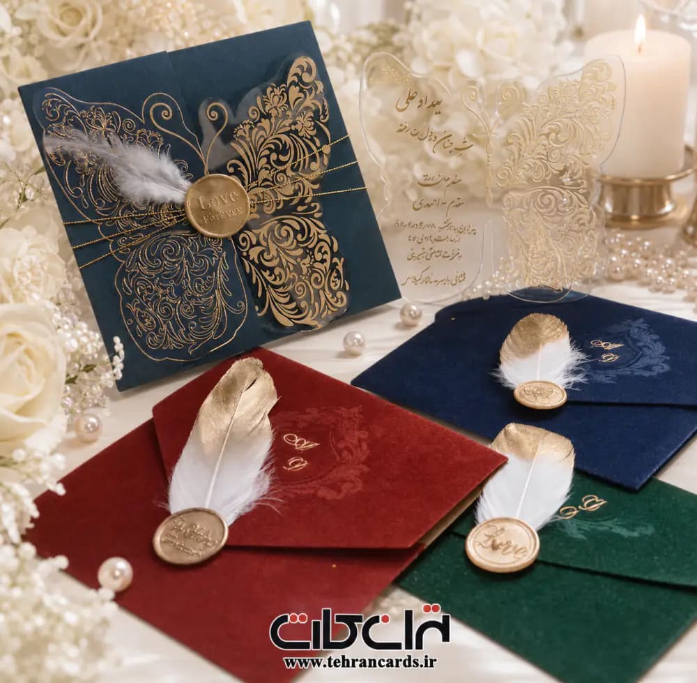 کارت عروسی طلق پروانه ای کد 690 — تصویر ۹