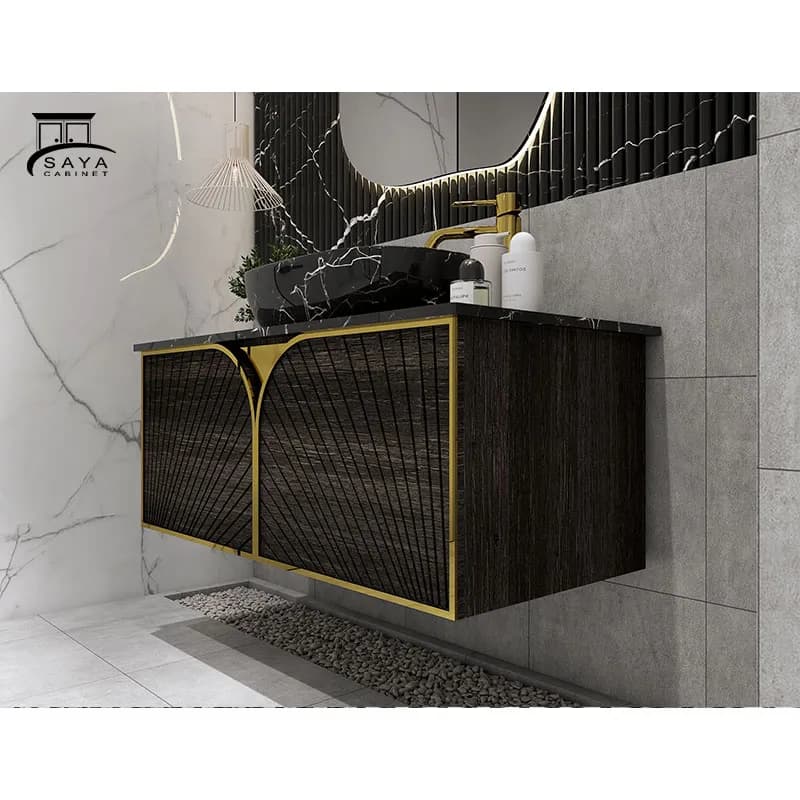 روشویی کابینتی سنگ طبیعی طرح قلب استیل کد 18 — تصویر ۸