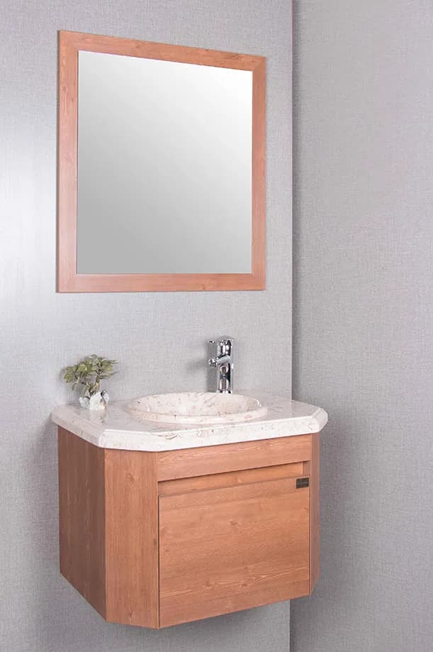 روشویی کابینتی سنگ طبیعی زاویه دار کد 82 — تصویر ۴