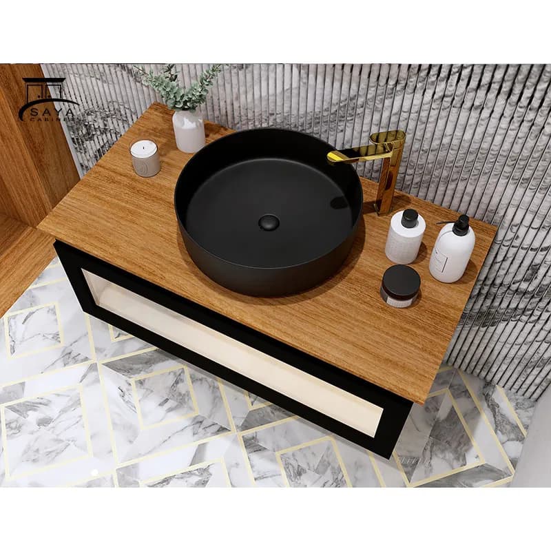 روشویی کابینتی مدرن ترکیبی ترموود کد 36 — تصویر ۶