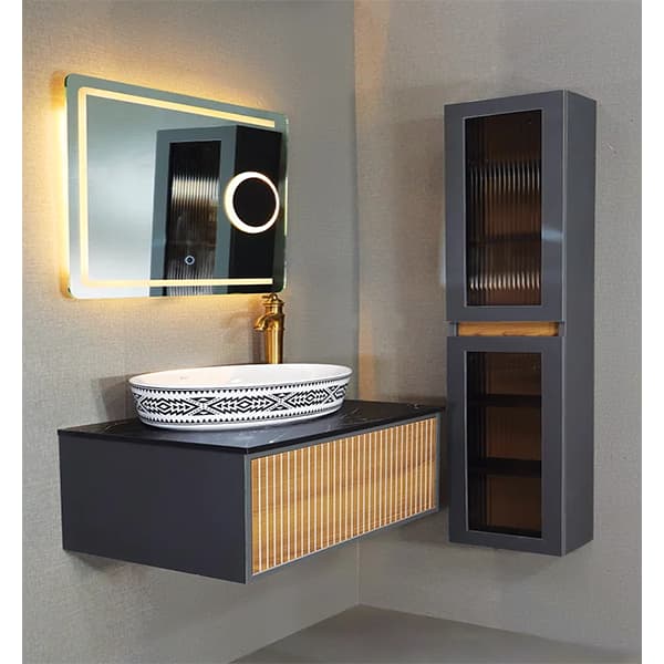 روشویی کابینتی PVC و ترموود دارای باکس کد 14 — تصویر ۵