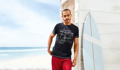 تیشرت سورمه ای طرحدار2 مردانه لیورجی-TSHIRT LIVERGY — تصویر ۲