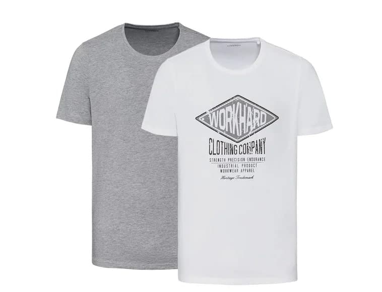 تیشرت سفید طوسی طرحدار مردانه لیورجی -T-SHIRT LIVERGY — تصویر ۶