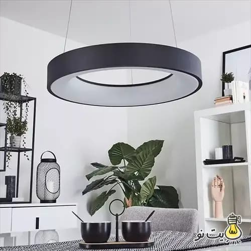 لوستر آویز رینگی مشکی