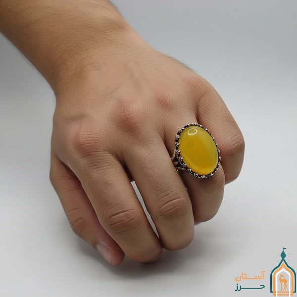 انگشتر شرف شمس مردانه نقره مدل نور ولایت — تصویر ۹