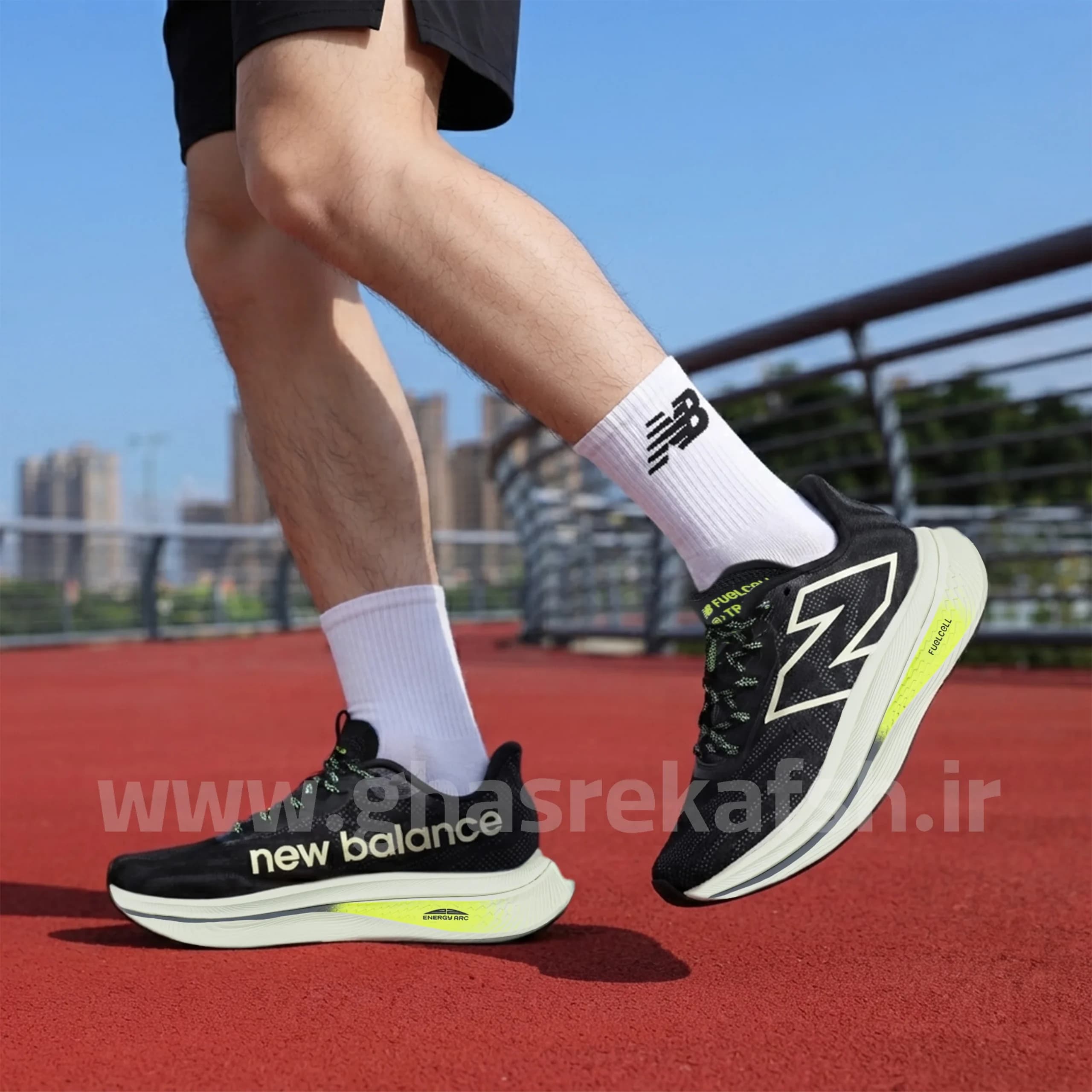 کفش کتونی مردانه نیوبالانس سوپر کمپ New Balance Super Camp مسترکوالیتی رنگ مشکی سبز کد 1808 — تصویر ۷