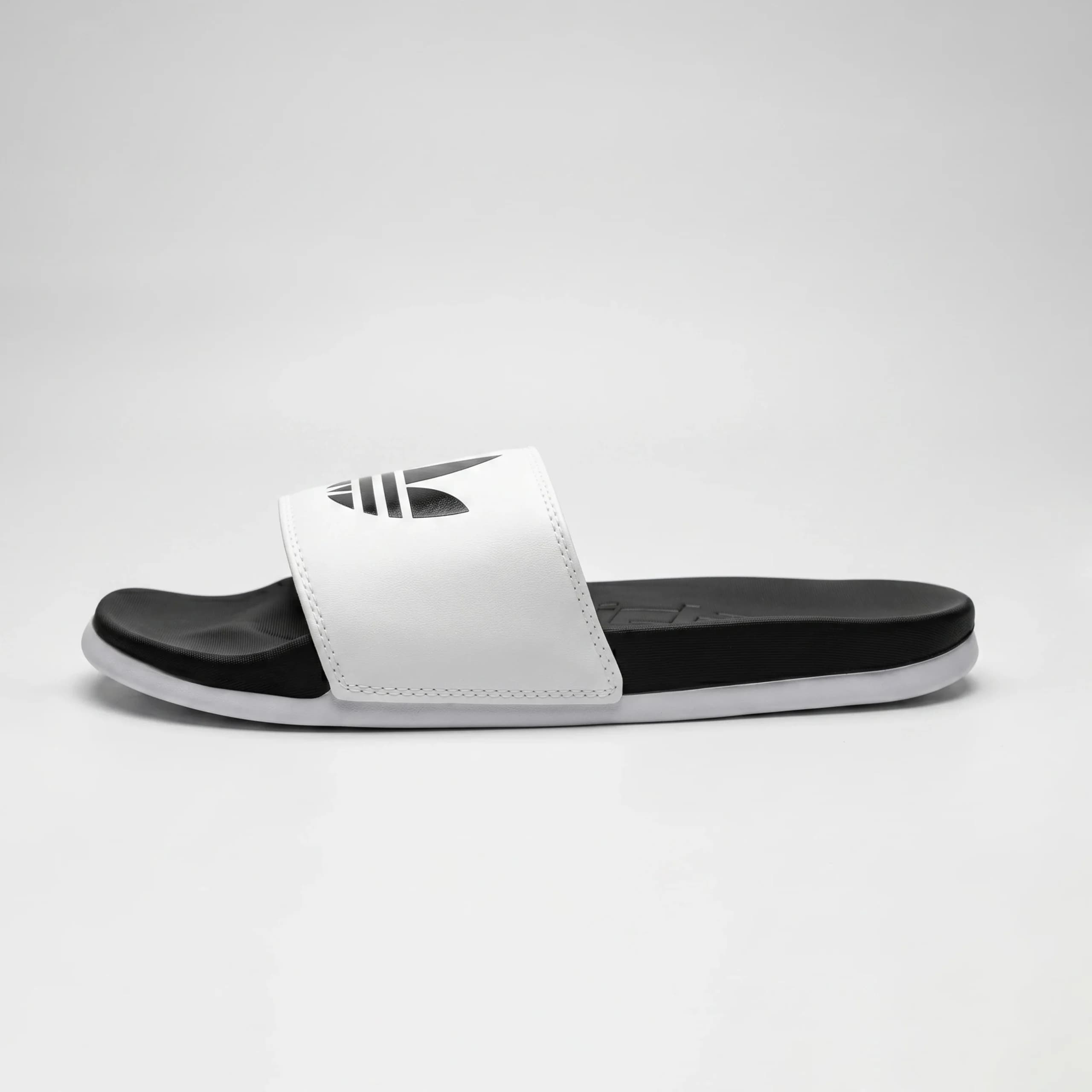 صندل دمپایی مردانه آدیداس adidas slipper رنگ سفید مشکی کد 645 — تصویر ۷
