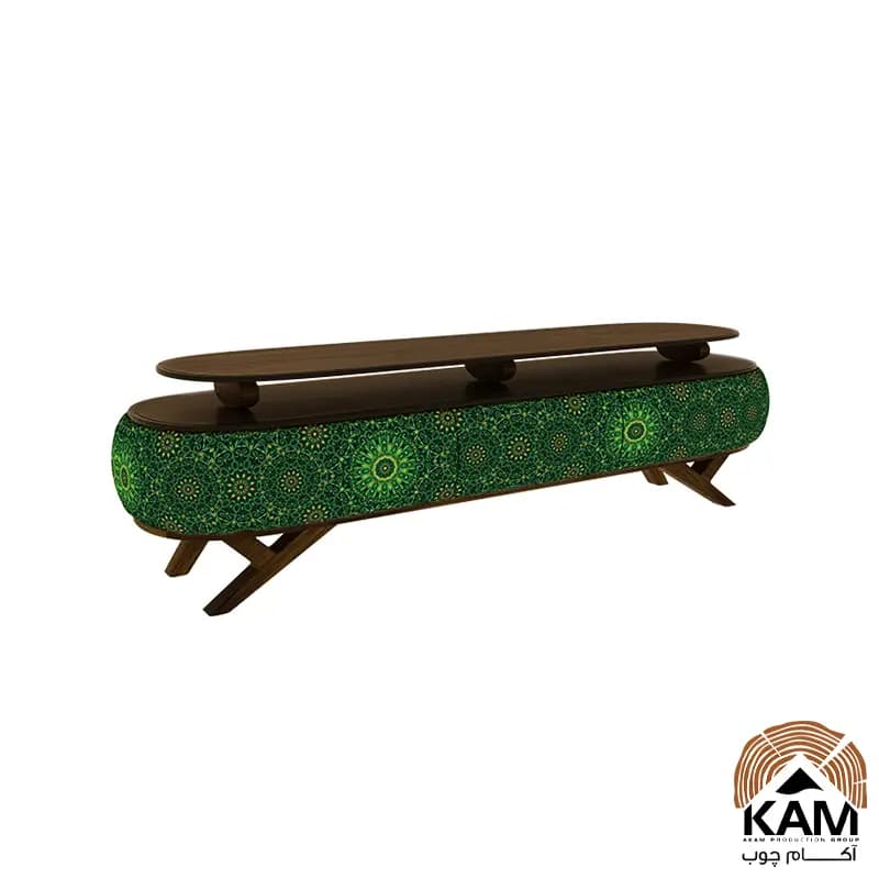 میز تلویزیون نقش آکام چوب طرح لاهیجان سایز 140 — تصویر ۱۰