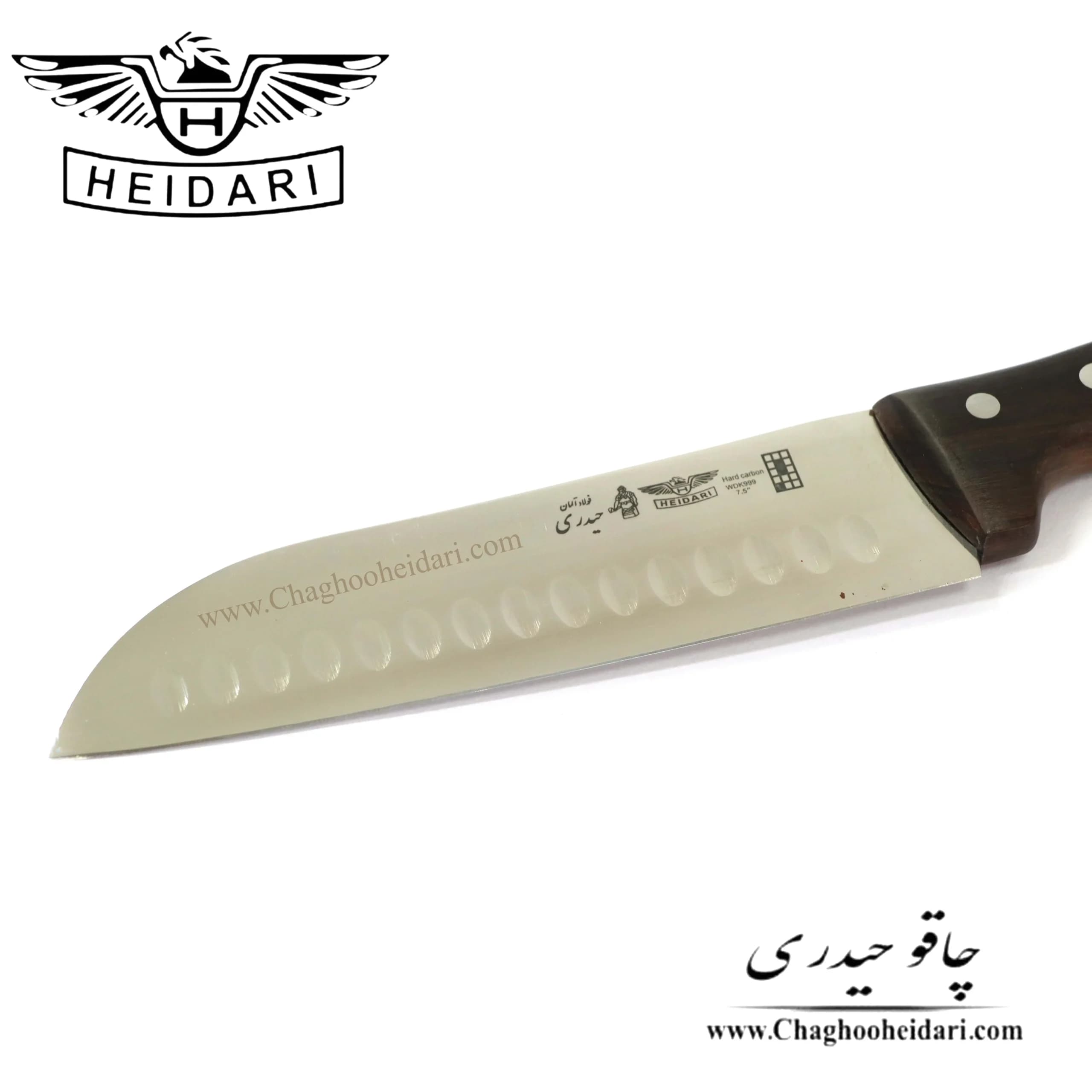 چاقو ساطوری فولاد آلمان حیدری دسته چوب — تصویر ۲