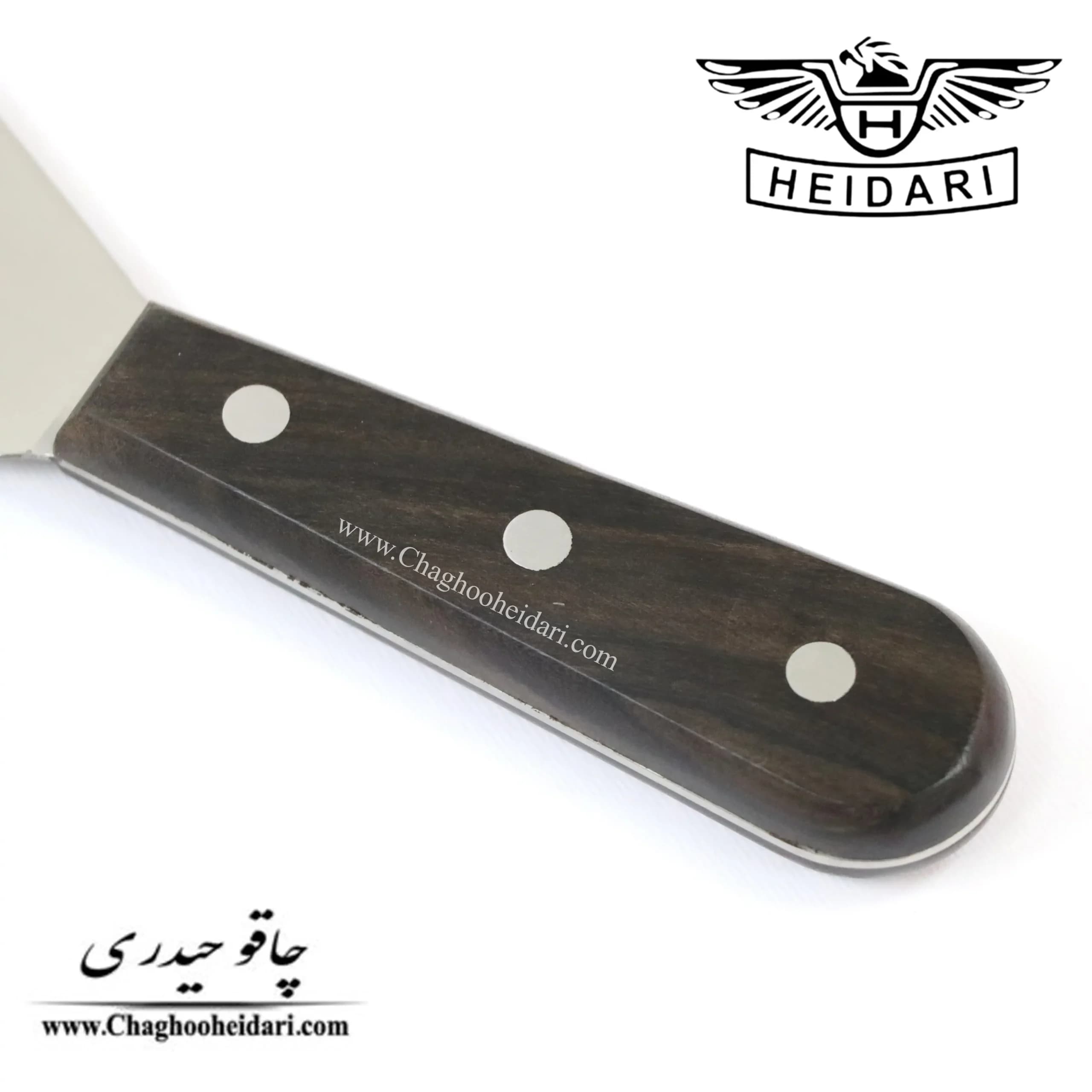 کاردک آشپزی حیدری سایز B12 چوب آفریقا — تصویر ۲