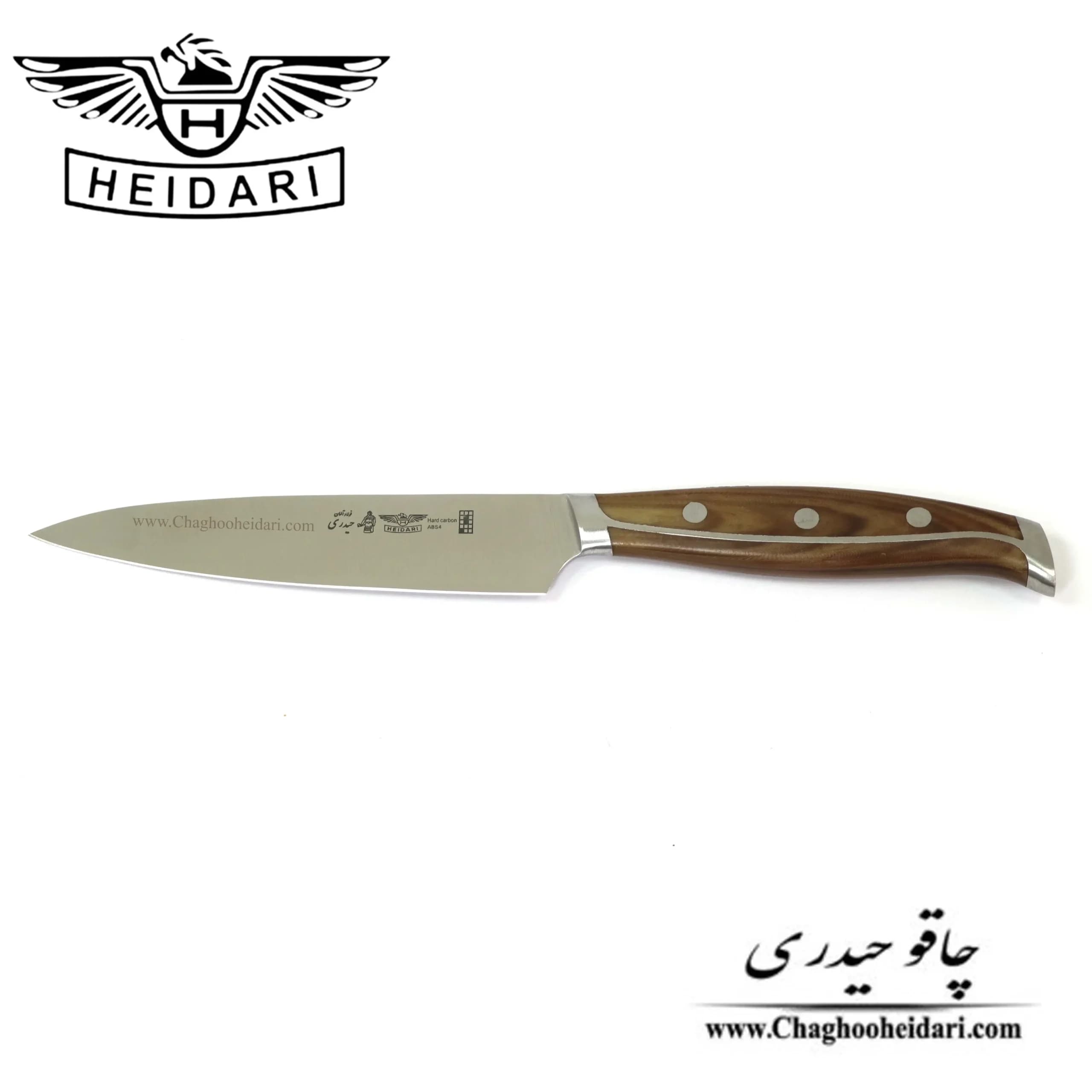 چاقو راسته ای دم دستی فولاد آلمان حیدری دسته استخونی ABS4