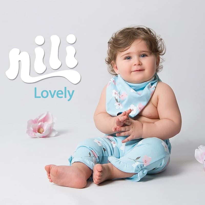 شلوار گل دار آبی نوزادی دخترانه طرح لاولی نیلی Nili Lovely — تصویر ۱۰
