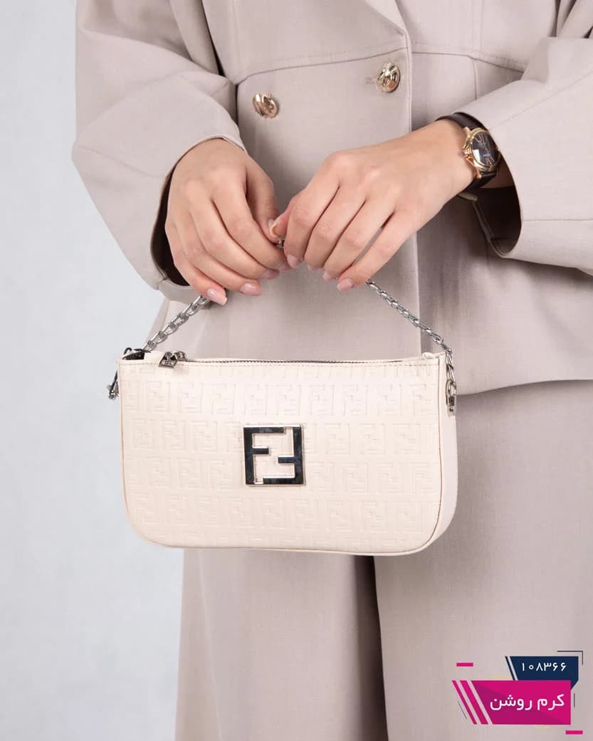 کیف زنونه تک بند زنجیری FENDI 1342 — تصویر ۷