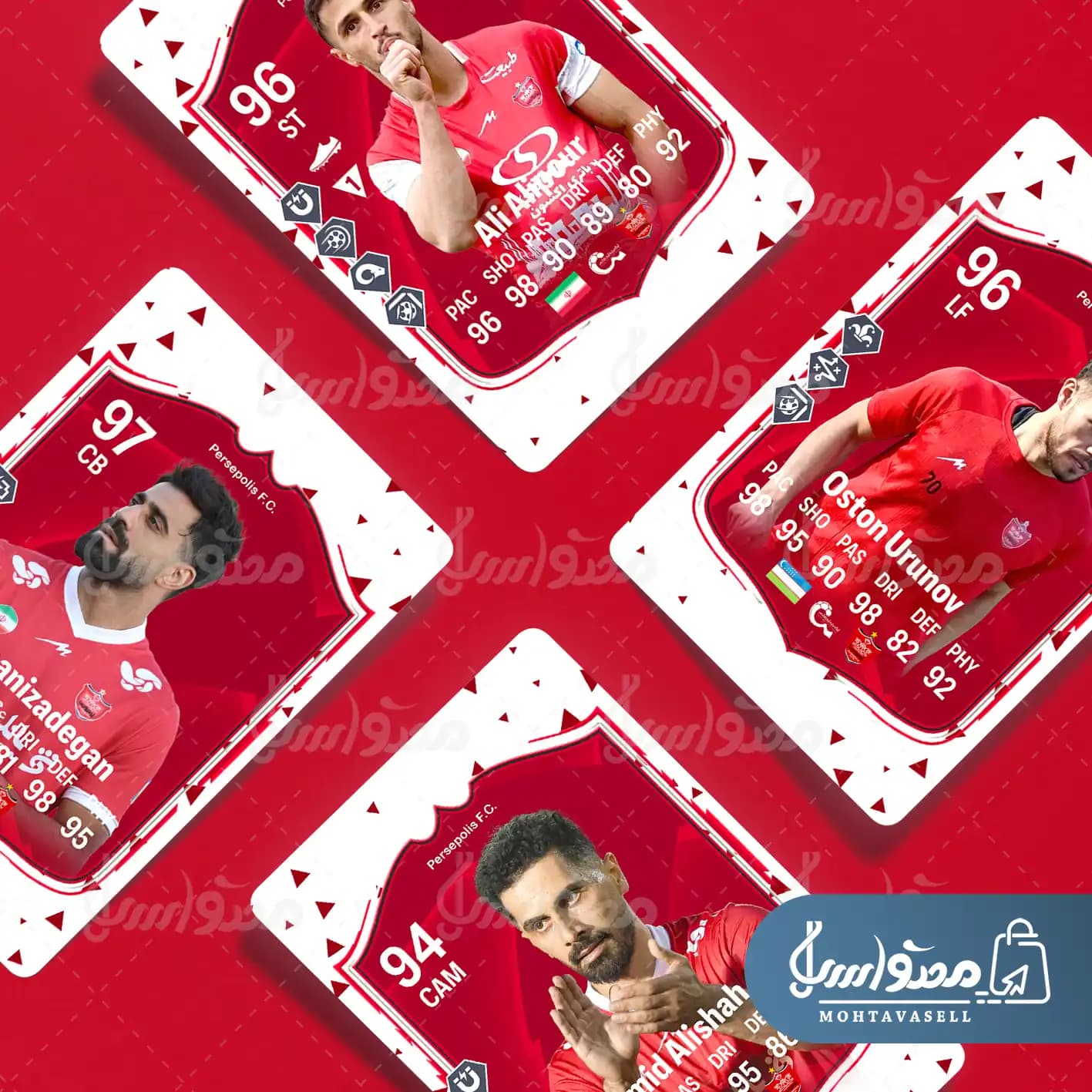 کارت بازی پرسپولیس فصل جدید 1404 — تصویر ۶