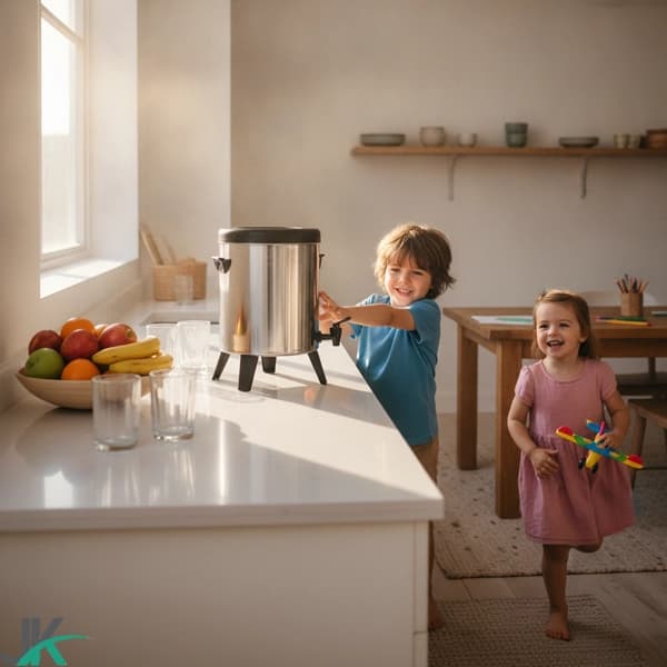 کلمن 10 لیتر داخل استیل 7589 یونیک — تصویر ۴