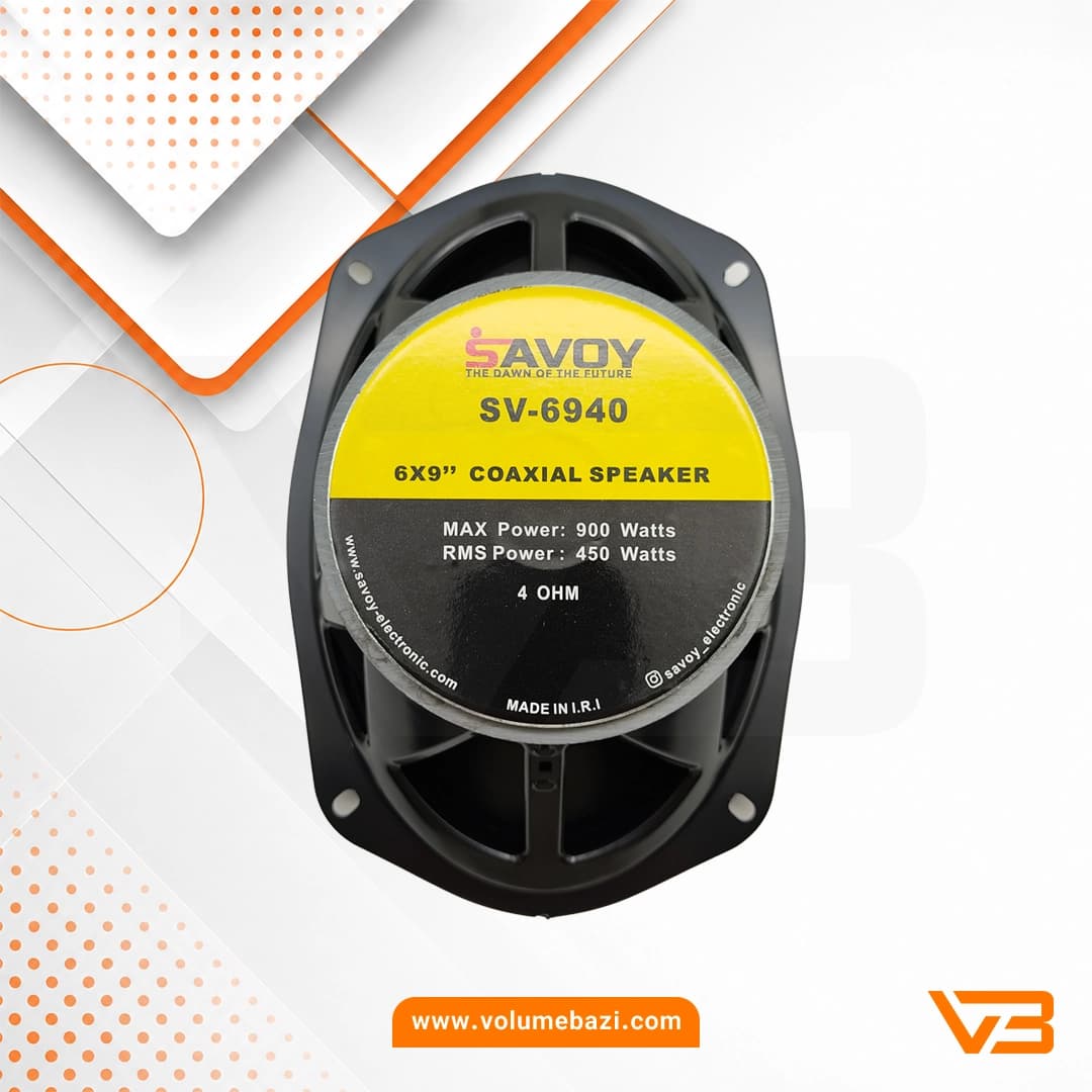 اسپیکر خودرو ساووی مدل SV-6940 سایز 9×6 اینچ – بسته دو عددی — تصویر ۵