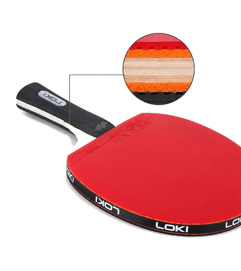 راکت پینگ پنگ لوکی (Loki) مدل K1000 بسته دو عددی — تصویر ۹